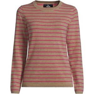 Lands End 100% Cashmere Stripe Sweater size S